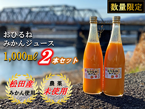 おひるねみかんジュース 720ml2本セット（神奈川県松田町）