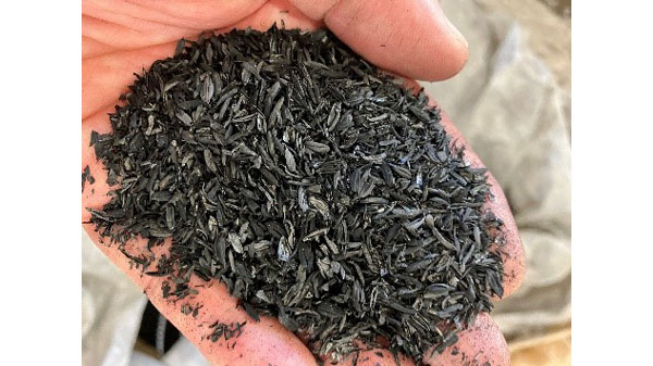 栃木県農業総合研究センターのバイオ炭（もみ殻くん炭）