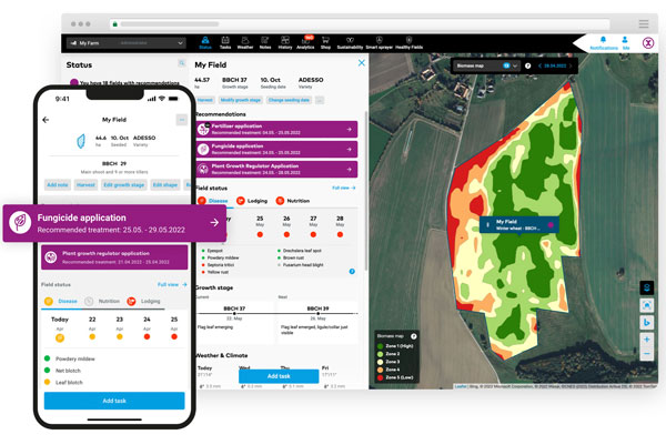 生育過程のあらゆる作業をサポートする機能を単一のプラットフォームに搭載するxarvio FIELD MANAGER