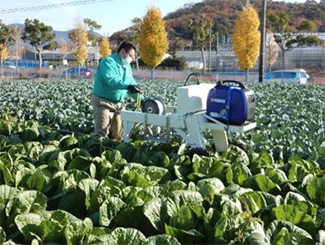 開発機による作業の様子