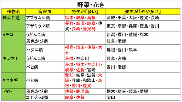 野菜・花き病害虫