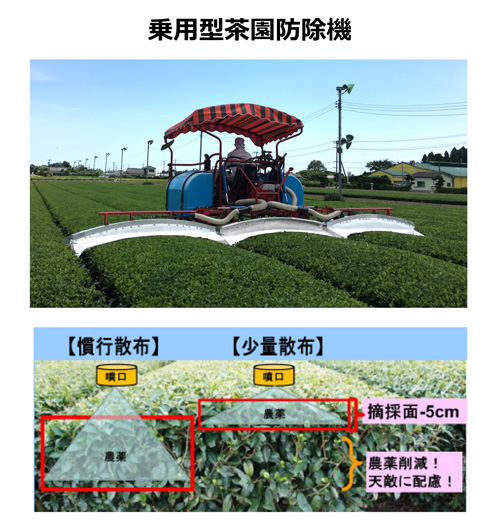 乗用型茶園防除機