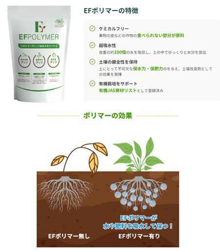 ポリマーの特徴と効果
