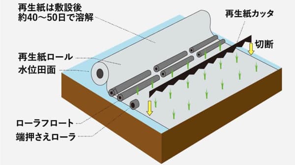 紙マルチ田植機のイメージ