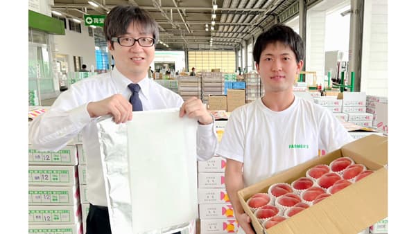 「ハイドロゲルシート」で鮮度保持　山形県産桃をシンガポールへ試験輸出　FARMER'S