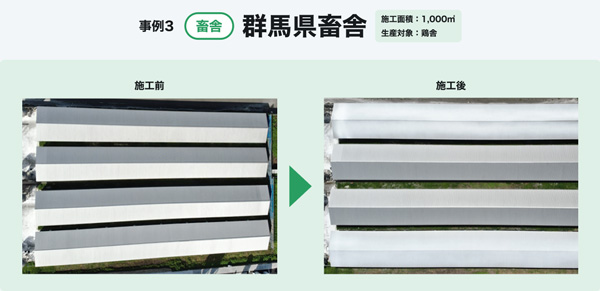 導入事例：群馬県畜舎（鶏舎）