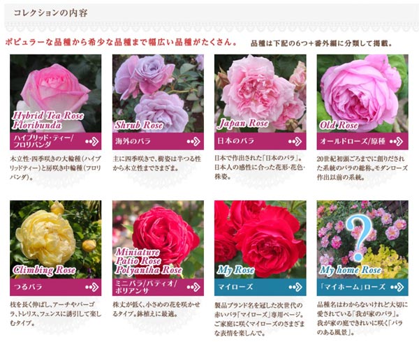 ポピュラーな品種から希少な品種まで幅広い分類で募集