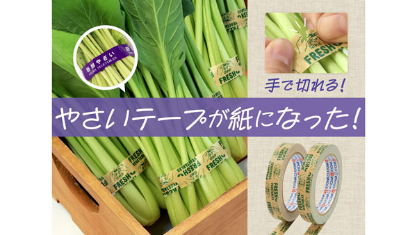 人にも環境にも優しい「ecoやさいテープ紙」