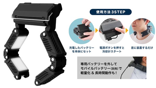 4つのプレートで冷却する「ネッククーラーPro R4」