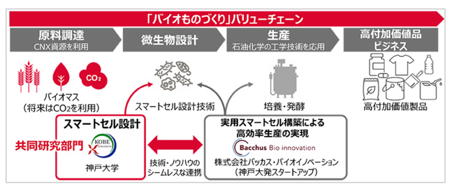 バイオものづくりバリューチェーンのイメージ