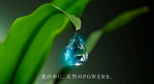 広告イメージの「世の中に、天然のPOWERを。」