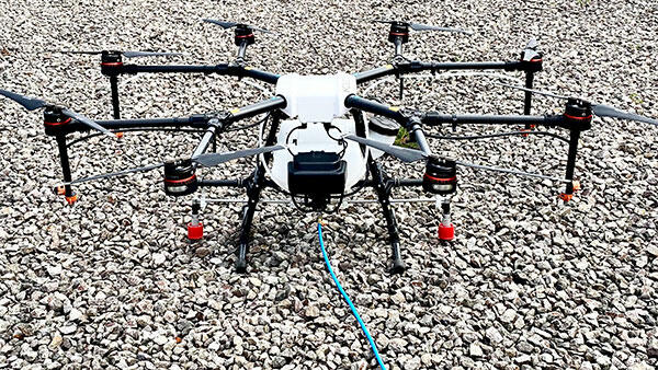 DJI農業用ドローンに装着できる散水ホースアタッチメント発売　スカイファーム