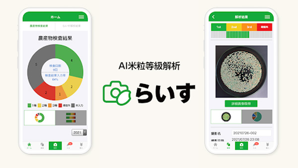 AI米粒等級解析アプリ「らいす」バージョンアップ　スカイマティクス