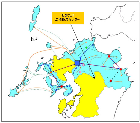 北部九州広域物流センターの販売域