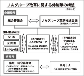 ＪＡグループ改革に関する体制等の構想