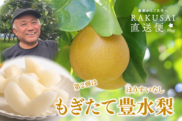 千葉の山﨑梨園「もぎたて豊水梨」RAKUSAI直送便で予約販売開始