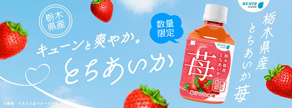 JA全農と共同開発 アキュアメイド「栃木とちあいか 苺」3月発売 JR-Cross