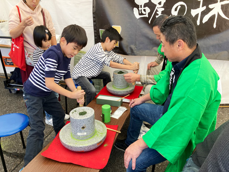 抹茶の石臼挽き体験