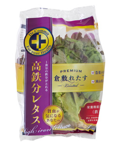 生食のサラダでより多くの鉄分が摂れる「高鉄分レタス」