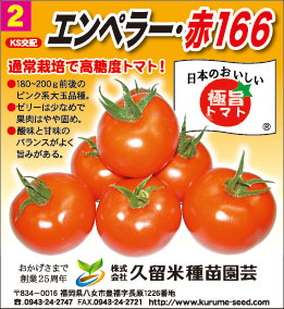 （株）久留米種苗園芸　大玉トマト「エンペラー・赤166」